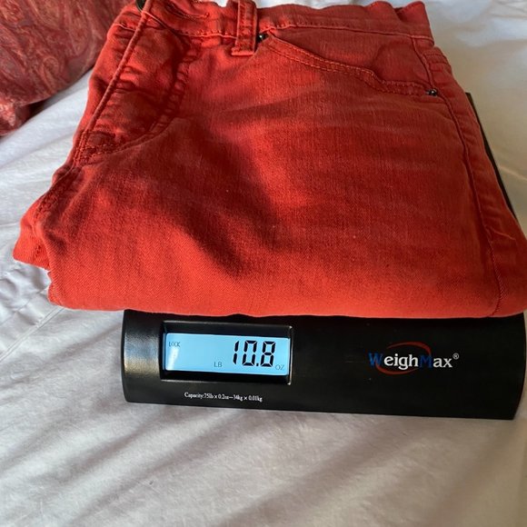 BDG Womens Red Mid Rise Twig Ankle Skinny Jeans 27 - Picture 6 of 6